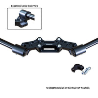 Ducati Monster 821 2014-17 Clipon Adapter Plate w/ STD black bars, Res. Spacer 1 inch Standard Rise