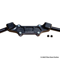 Ducati Monster 937 Adjustable Riser Adapter Plate w/ Standard Black Bars