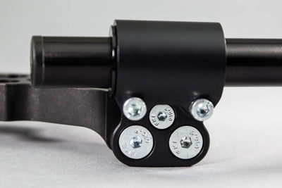 Adjustable Riser Clipon Adapter Plate w/ XL Black Bars Ducati Monster 696/796/1100 75mm Front Adjustable Rise