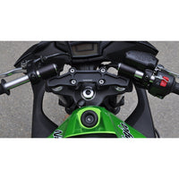 Adjustable Riser Clipon Adapter Plate w/ Std. Black Bars Kawasaki NINJA 650 2006-2016, ER6N 2009-2011 35mm Front Adjustable Rise -- 2006-2016