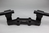 Adjustable Riser Clipon Adapter Plate w/ Std. Black Bars Kawasaki NINJA 650 2006-2016, ER6N 2009-2011 35mm Front Adjustable Rise -- 2006-2016