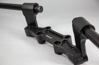 Adjustable Riser Clipon Adapter Plate w/ Std. Black Bars Kawasaki NINJA 650 2006-2016, ER6N 2009-2011 35mm Front Adjustable Rise -- 2006-2016