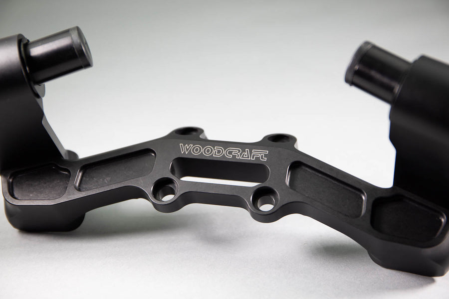 Adjustable Riser Clipon Adapter Plate w/ XL Black Bars Ducati Scrambler 35mm Front Adjustable Rise