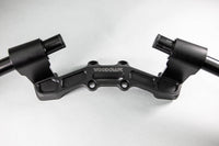 Adjustable Riser Clipon Adapter Plate w/ XL Black Bars Ducati Scrambler 35mm Front Adjustable Rise