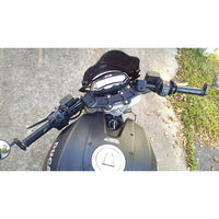 Adjustable Riser Clipon Adapter Plate w/ XL Black Bars Ducati Monster 696/796/1100 75mm Front Adjustable Rise