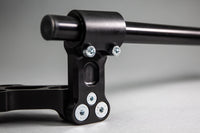 Adjustable Riser Clipon Adapter Plate w/ XL Black Bars Ducati Monster 696/796/1100 75mm Front Adjustable Rise