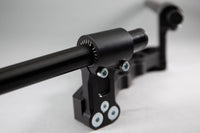 Adjustable Riser Clipon Adapter Plate w/ XL Black Bars Ducati Monster 696/796/1100 75mm Front Adjustable Rise