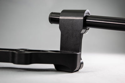 Adjustable Riser Clipon Adapter Plate w/ XL Black Bars Ducati Monster 696/796/1100 75mm Front Adjustable Rise