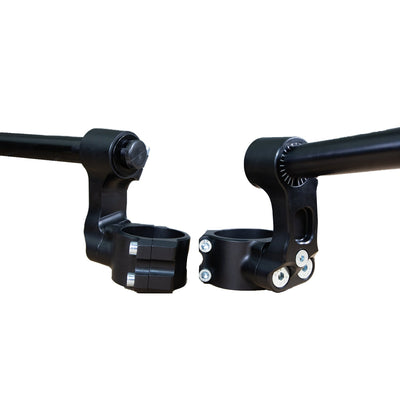 12-7741-78BS1 Suzuki SV650, SV650X 75mm Side Mount Adjustable Angle Clipon Risers