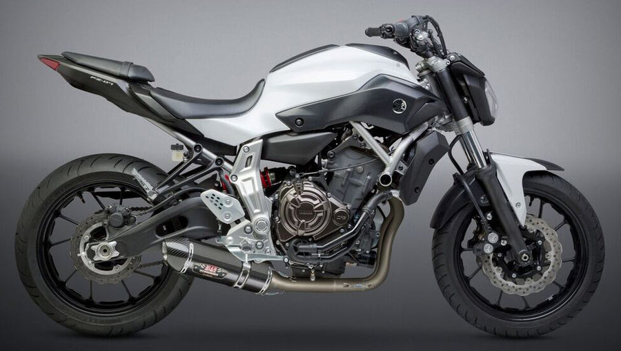 Yoshimura Race R-77 Stainless Full Exhaust w/ Carbon Fiber Muffler, Yamaha MT-07 / FZ-07 / YZF-R7 2015–2026