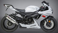 Yoshimura Signature ALPHA Stainless Slip-On Exhaust w/ Stainless Muffler, Suzuki GSX-R600 / GSX-R750 2011–2026