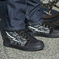 Slayer Canvas Skulls Riding Shoes — Black