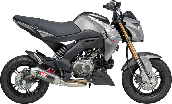 Yoshimura Race RS-2 Stainless Full Exhaust w/ Carbon Fiber Muffler, Kawasaki Z125 Pro 2017–2026