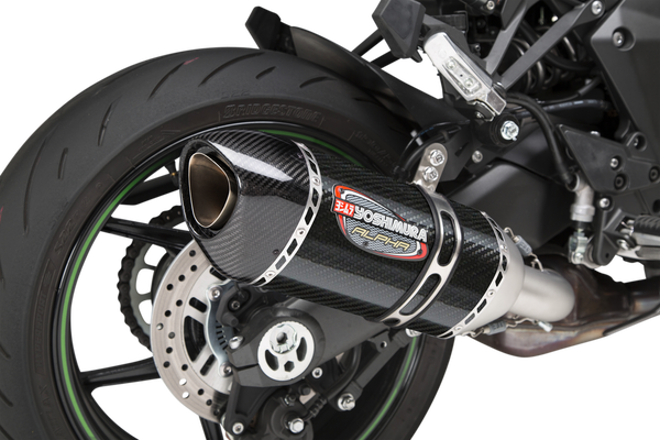 Yoshimura Street ALPHA Stainless Slip-On Exhaust w/ Carbon Fiber Muffler, Kawasaki Ninja 1000SX 2020–2026