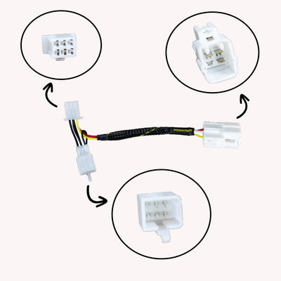 43-0107 2018-23 Kawasaki Ninja400, Ninja500 Keyswitch Elimination Harness
