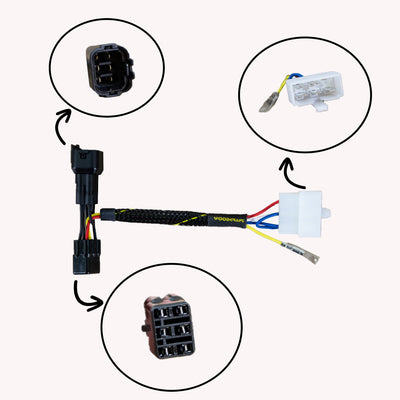 43-0117 2000-01 ZX12R Keyswitch Elimination Harness