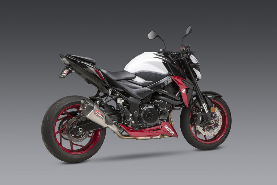 Yoshimura Street AT2 Stainless Slip-On Exhaust w/ Stainless Muffler, Suzuki GSX-S750 2018–2023