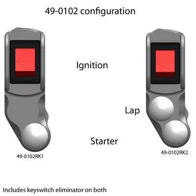 49-0102R 2004-10 Kawasaki ZX10R, 2005-12 ZX6R RH Race Handlebar Switch