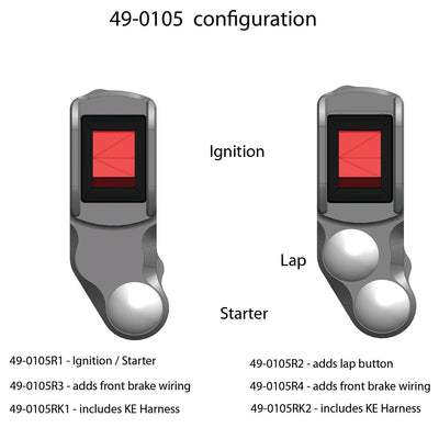 49-0105R 2003-04 Kawasaki ZX6R RH Race Handlebar Switch