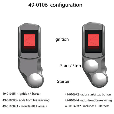49-0106R 2016-20 Kawasaki ZX10R RH Race Handlebar Switch