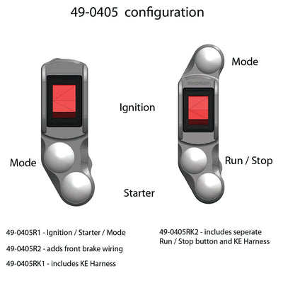 49-0405R 2017-20 Yamaha R6 RH Race Handlebar Switch - KE harness not available for YEC Harness