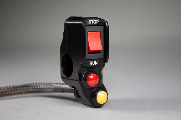 Woodcraft RH Race Handlebar Switch with Key Switch Eliminator — Yamaha YZF-R7