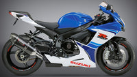 Yoshimura Signature ALPHA Stainless Slip-On Exhaust w/ Carbon Fiber Muffler, Suzuki GSX-R600 / GSX-R750 2011–2026
