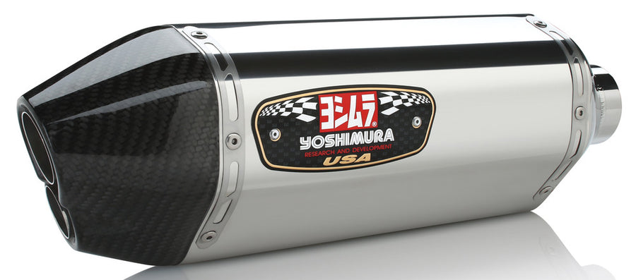 Yoshimura Street R-77D Stainless Slip-On Exhaust w/ Stainless Muffler, Suzuki GSX-R600 / GSX-R750 2011–2026