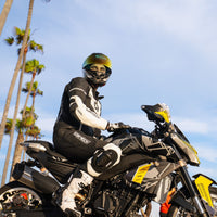 Revo Sport Air 1-Piece Leather Suit — Black/Gun