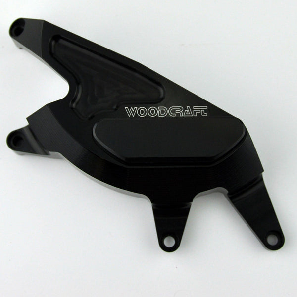 Woodcraft RHS Clutch Cover Protector with Skid Pad — Suzuki SV650