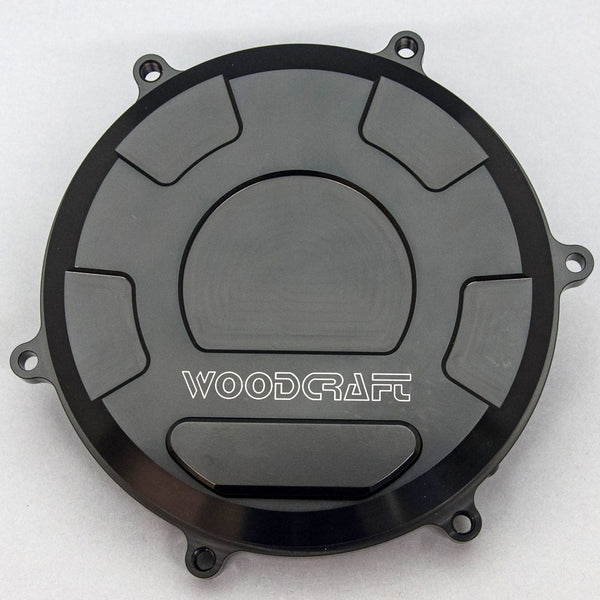 Woodcraft RHS Clutch Cover with Skid Pad — Ducati 1199 Panigale / 1299 Panigale / 959 Panigale / V2 and more