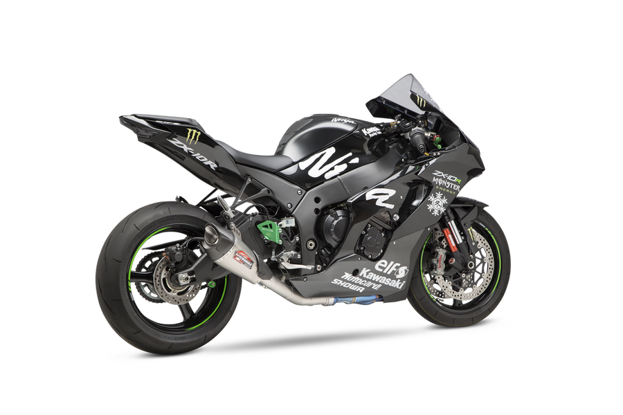 Yoshimura Race AT2 Stainless 3/4 Exhaust w/ Stainless Muffler, Kawasaki ZX-10R 2021–2026