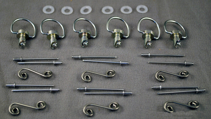 71-7099 Rivet Type Dzus Fasteners, 6 pack