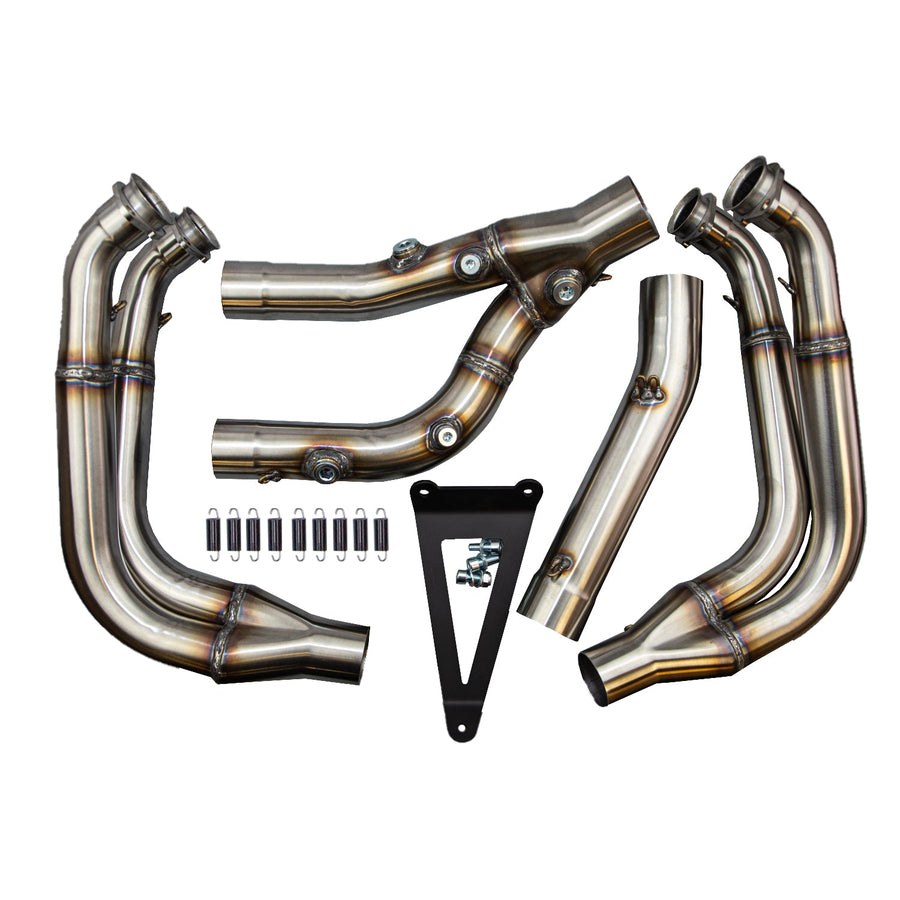 BMW 2020 S1000RR Full/Evo Megaphone High Race Front Section, Stainless (12225)