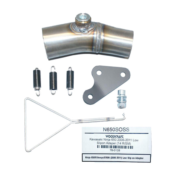 Woodcraft Low Slipon Adaper — 2006-2011 Kawasaki Ninja 650