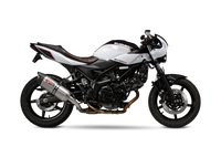 Yoshimura Street AT2 Stainless Slip-On Exhaust w/ Stainless Muffler, Suzuki SV650 / SV650X 2017–2026 (11670BM522)