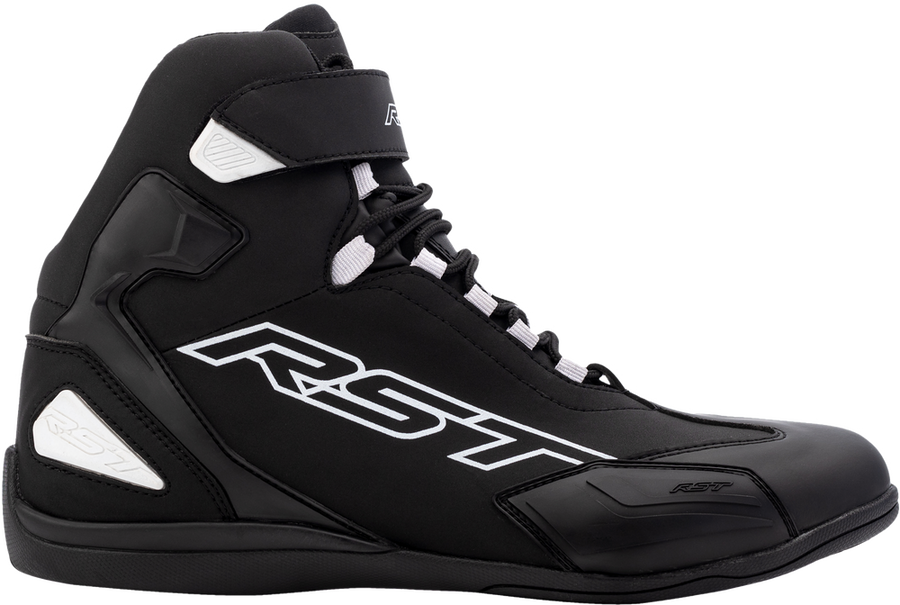 Sabre Moto Shoe CE Boots — Black/Black/White