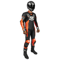 Revo Sport Air 1-Piece Leather Suit — Black/Gun