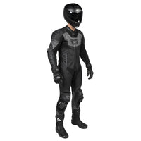 Revo Sport Air 1-Piece Leather Suit — Black/Gun