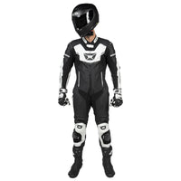 Revo Sport Air 1-Piece Leather Suit — Black/Gun