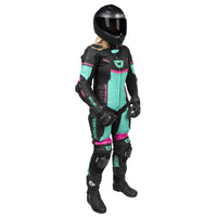 Women's Revo Sport Air 1-Piece Leather Suit — Black/Pink