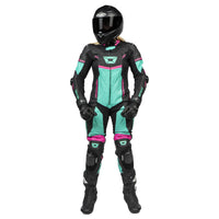 Women's Revo Sport Air 1-Piece Leather Suit — Black/Pink