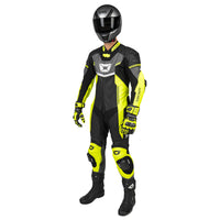 Revo Sport Air 1-Piece Leather Suit — Black/Gun