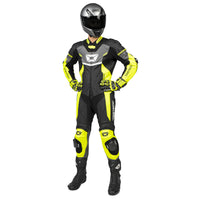 Revo Sport Air 1-Piece Leather Suit — Black/Gun