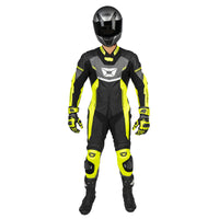 Revo Sport Air 1-Piece Leather Suit — Black/Gun