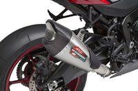 Yoshimura Street AT2 Stainless Slip-On Exhaust w/ Stainless Muffler, Suzuki GSX-R1000 2017–2025