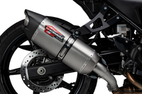 Yoshimura Street AT2 Stainless Slip-On Exhaust w/ Stainless Muffler, Suzuki SV650 / SV650X 2017–2026 (11670BM522)