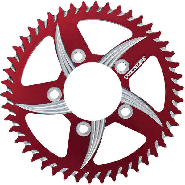 Stock photo of a Vortex Aluminum CAT5 sprocket in red, not Style 251
