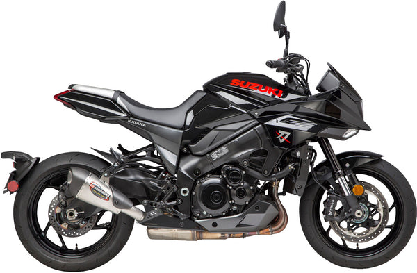 Yoshimura Street ALPHA-T Stainless Slip-On Exhaust w/ Stainless Muffler, Suzuki Katana 2020
