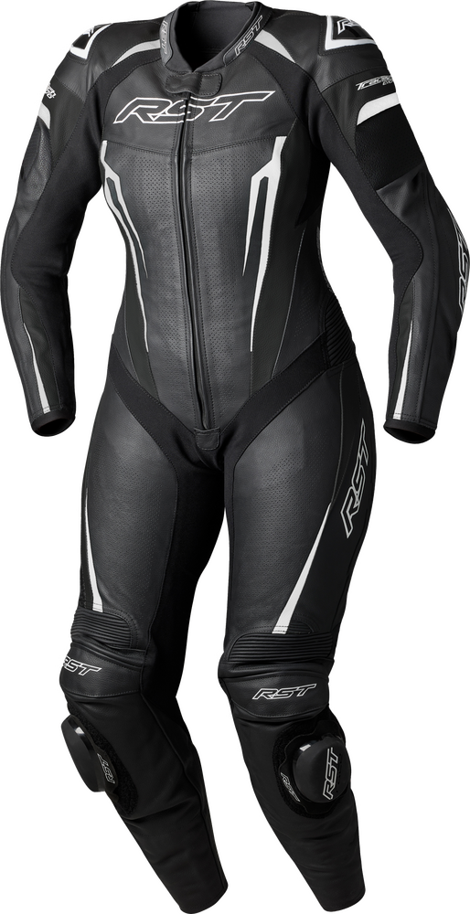 Women's Tractech Evo D3O Leather Suit — Black/White